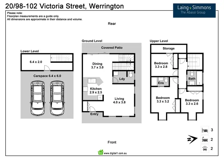 Floorplan of Homely townhouse listing, 20/98-102 Victoria Street, Werrington NSW 2747