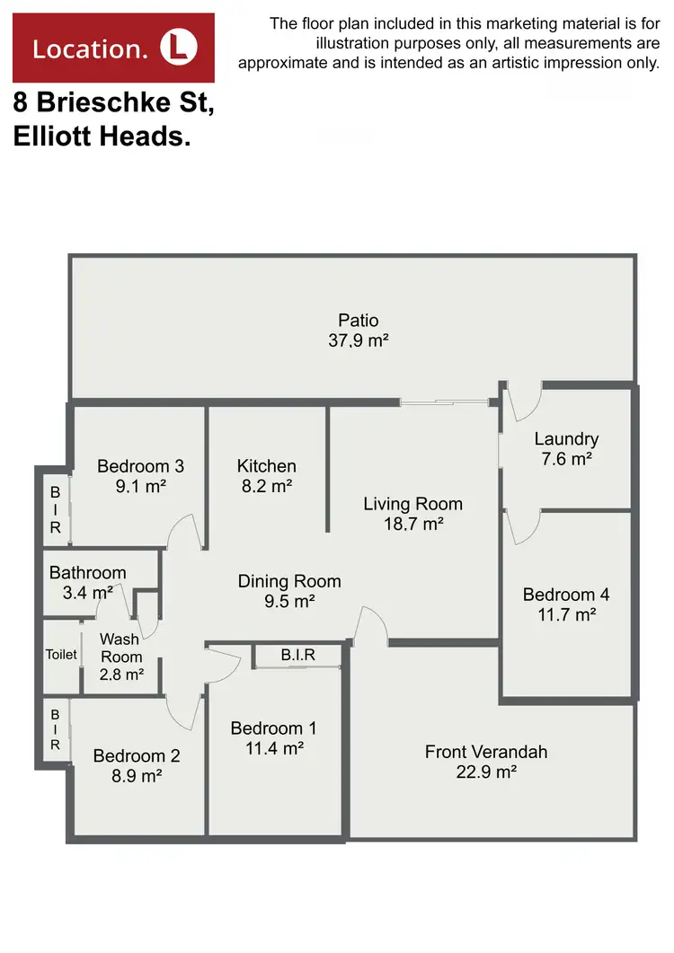 Floorplan of Homely house listing, 8 Brieschke Street, Elliott Heads QLD 4670
