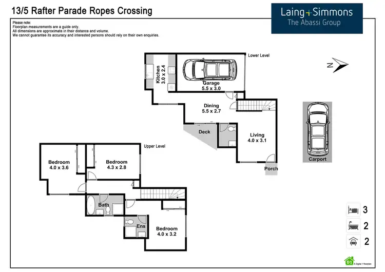 Floorplan of Homely townhouse listing, 13/5 Rafter Parade, Ropes Crossing NSW 2760