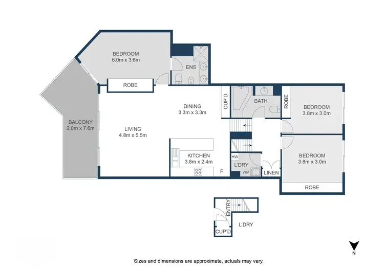 Floorplan of Homely apartment listing, 15/43 Blackall Street, Barton ACT 2600
