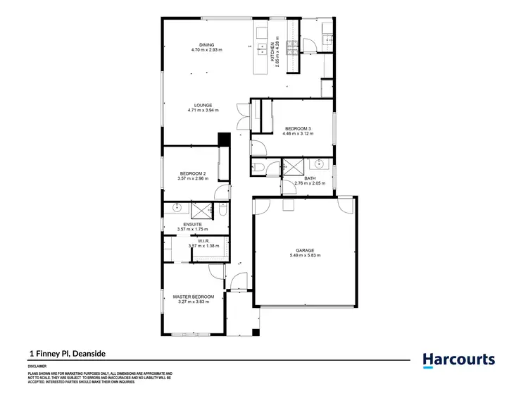 Floorplan of Homely house listing, 1 Finney Place, Deanside VIC 3336