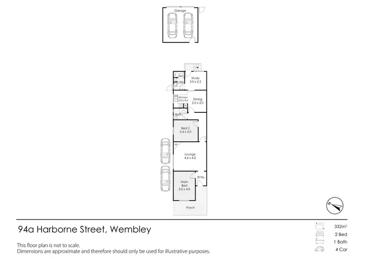 Floorplan of Homely house listing, 94A Harborne Street, Wembley WA 6014