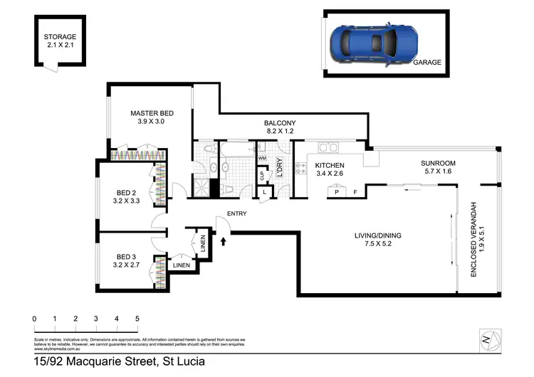 Floorplan of Homely apartment listing, 15/92 Macquarie Street, St Lucia QLD 4067