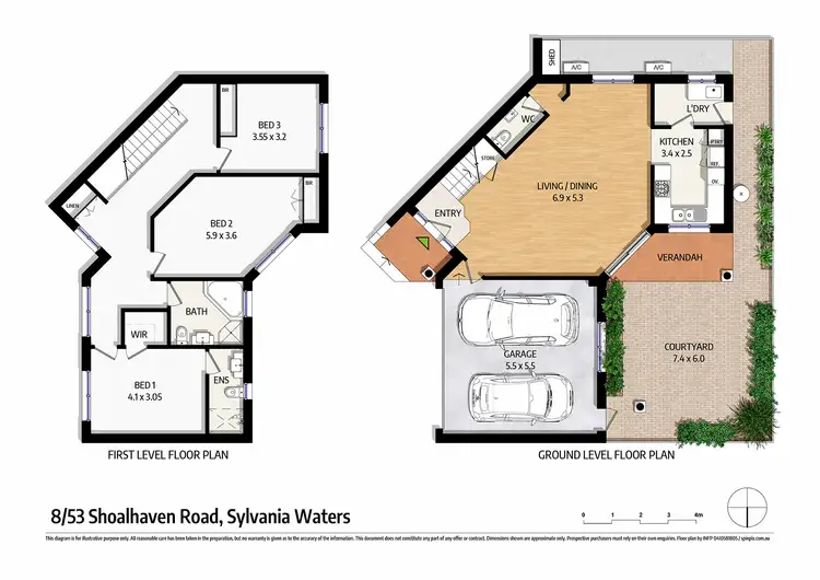 Floorplan of Homely townhouse listing, 8/53 Shoalhaven Road, Sylvania Waters NSW 2224