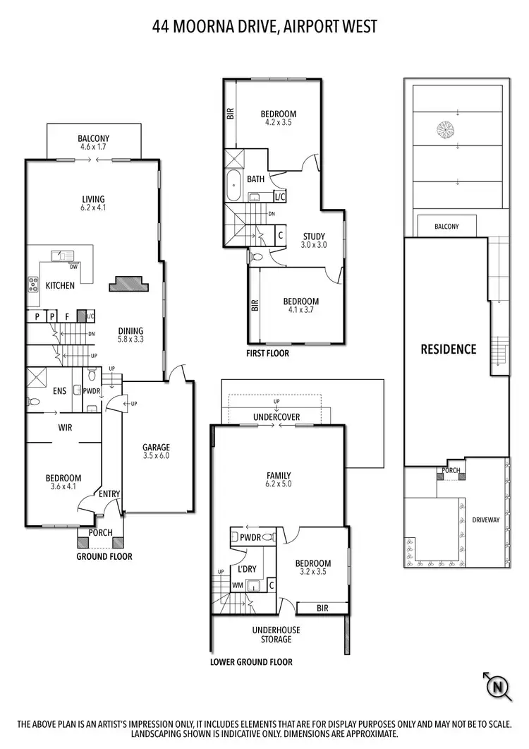 Floorplan of Homely house listing, 44 Moorna Drive, Airport West VIC 3042