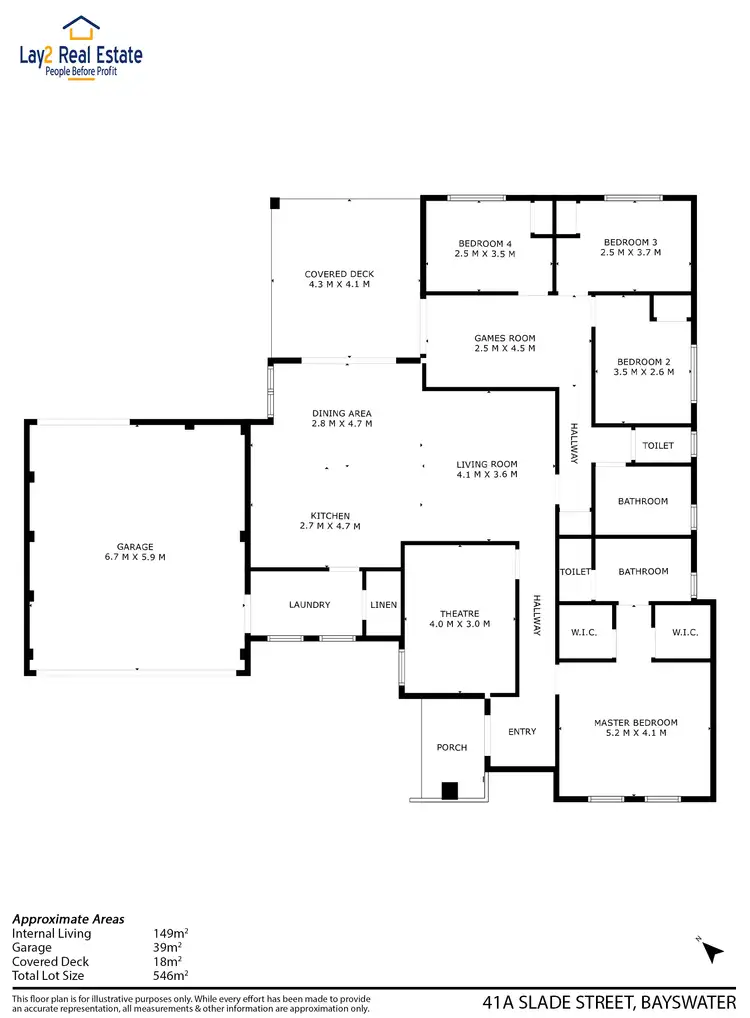 Floorplan of Homely house listing, 41A Slade Street, Bayswater WA 6053