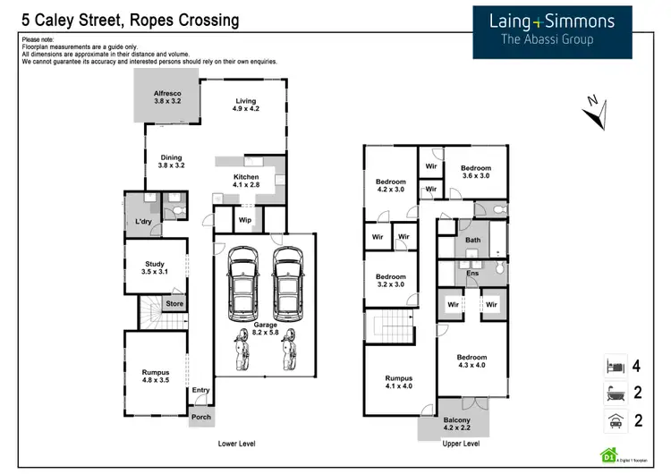 Floorplan of Homely house listing, 5 Caley Street, Ropes Crossing NSW 2760