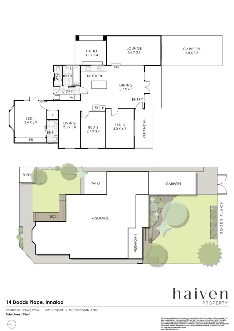 Floorplan of Homely house listing, 14 Dodds Place, Innaloo WA 6018