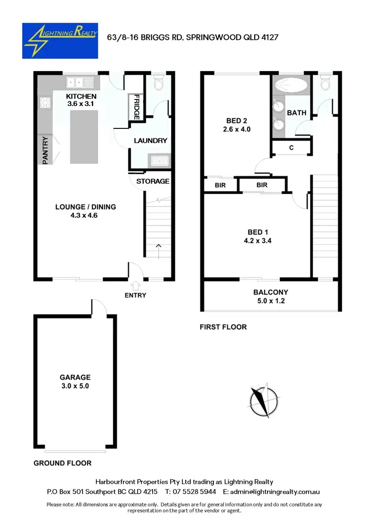 Floorplan of Homely townhouse listing, 63/8-16 Briggs Rd, Springwood QLD 4127