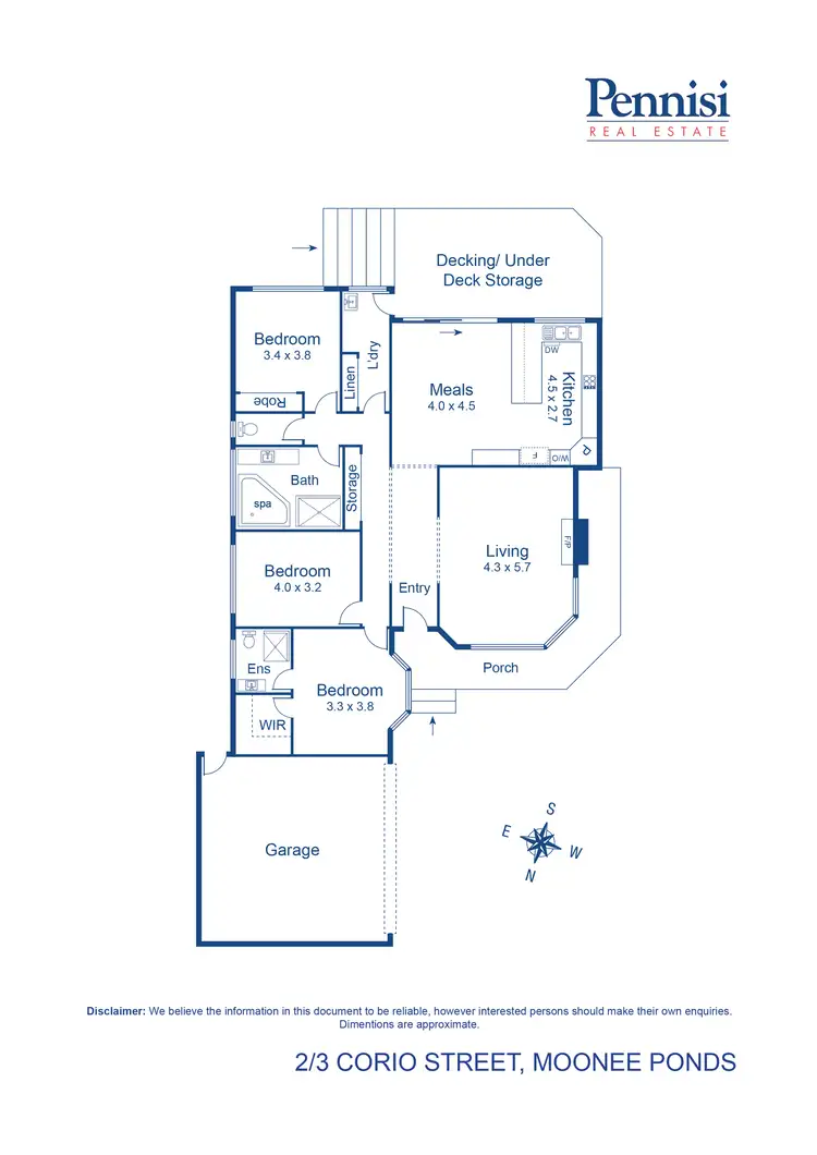 Floorplan of Homely unit listing, 2/3 Corio Street, Moonee Ponds VIC 3039
