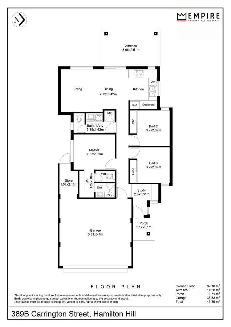 Floorplan of Homely house listing, 389B Carrington Street, Hamilton Hill WA 6163
