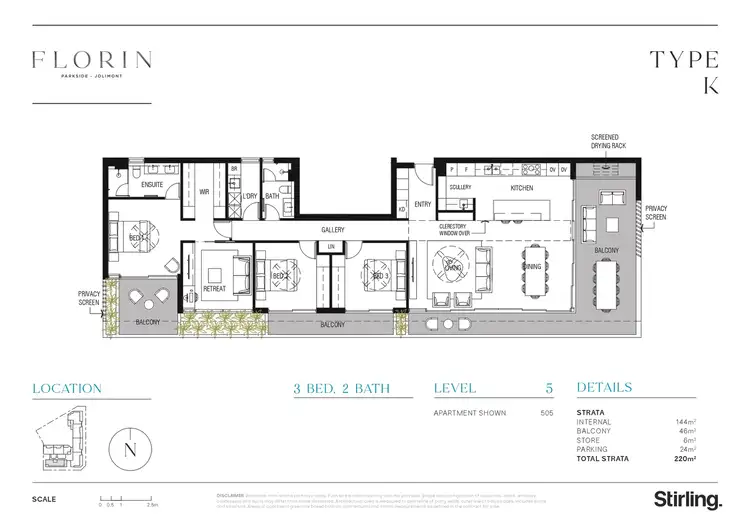 Floorplan of Homely apartment listing, 505/2 Hortus Way, Jolimont WA 6014