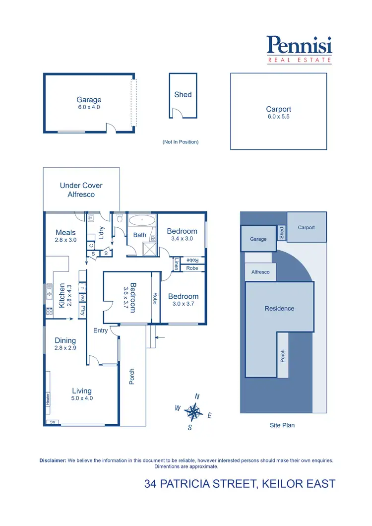 Floorplan of Homely house listing, 34 Patricia Street, Keilor East VIC 3033
