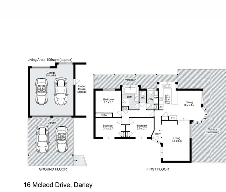 Floorplan of Homely house listing, 16 McLeod Drive, Darley VIC 3340