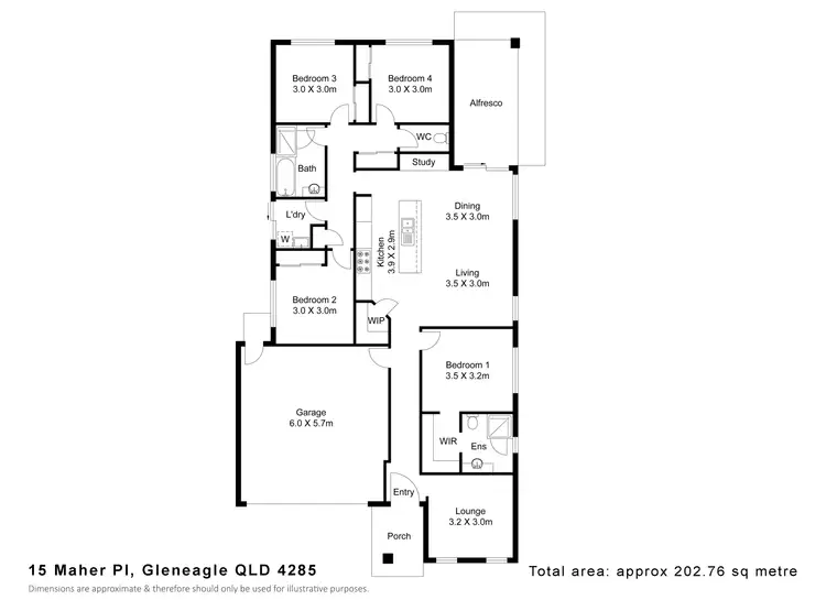 Floorplan of Homely house listing, 15 Maher Place, Gleneagle QLD 4285