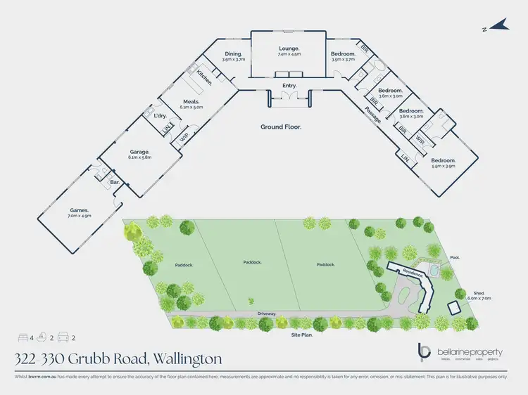 Floorplan of Homely rural property listing, 322-330 Grubb Road, Wallington VIC 3222