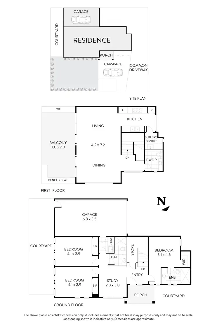 Floorplan of Homely townhouse listing, 1/1 Woorite Place, Keilor East VIC 3033