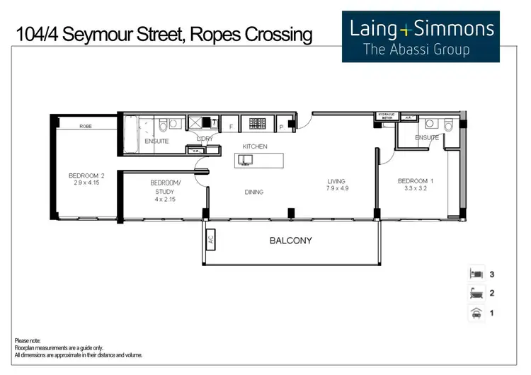 Floorplan of Homely unit listing, 104/4 Seymour Street, Ropes Crossing NSW 2760