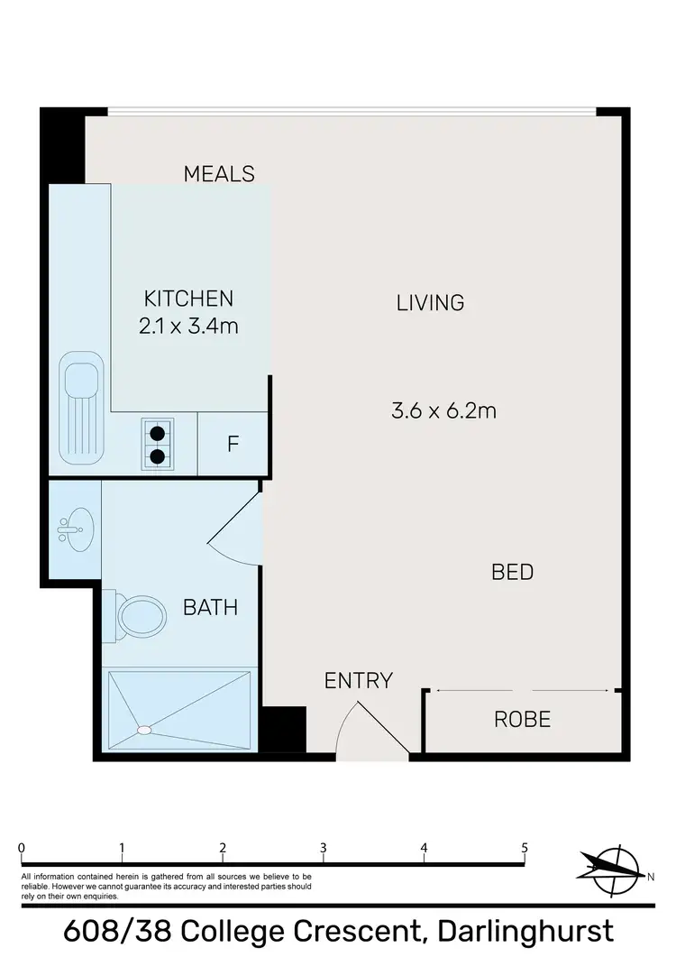 Floorplan of Homely apartment listing, 608/38 College St, Darlinghurst NSW 2010