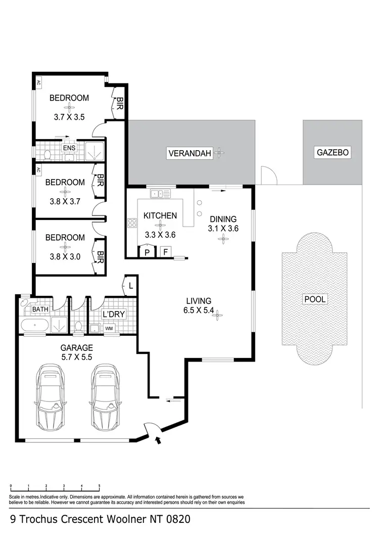 Floorplan of Homely house listing, 9 Trochus Crescent, Woolner NT 820