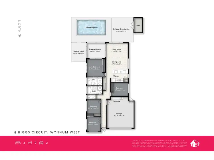 Floorplan of Homely house listing, 8 Higgs Circuit, Wynnum West QLD 4178