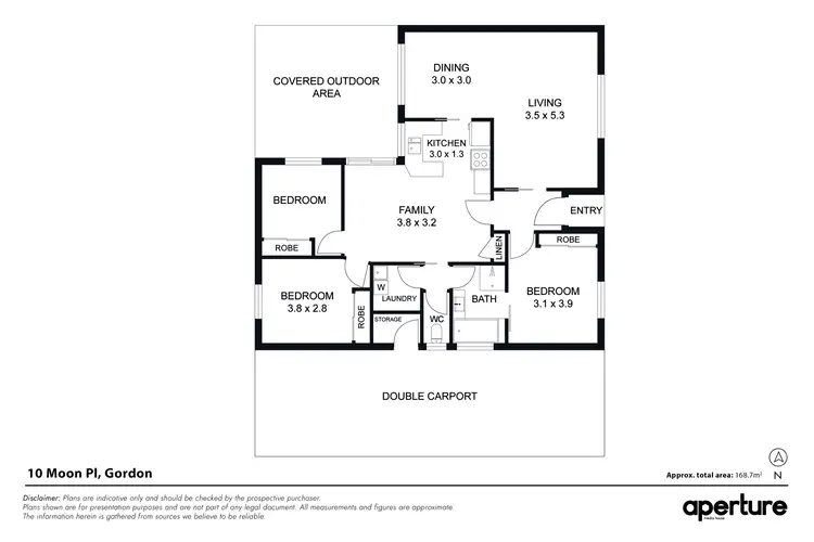 Floorplan of Homely house listing, 10 Moon Place, Gordon ACT 2906