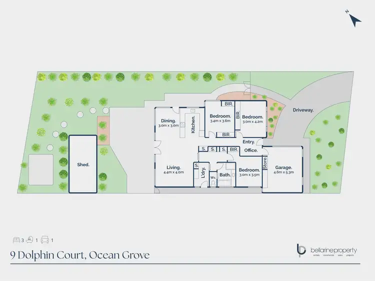 Floorplan of Homely house listing, 9 Dolphin Court, Ocean Grove VIC 3226