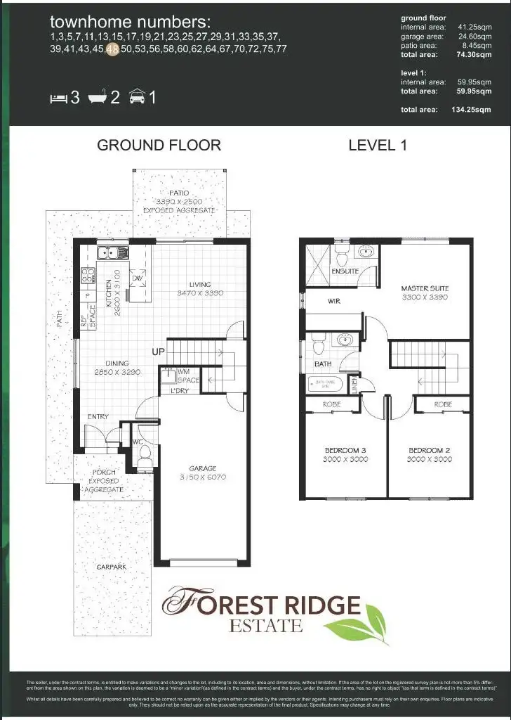 Floorplan of Homely townhouse listing, 48/31 Panda Street, Doolandella QLD 4077
