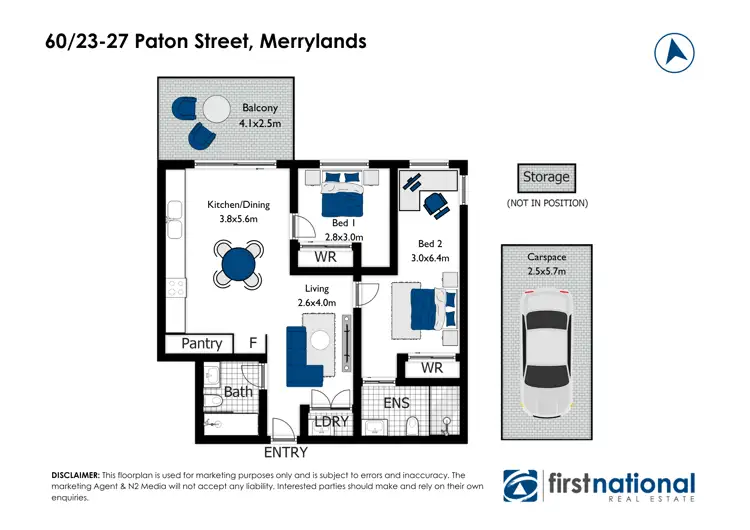 Floorplan of Homely apartment listing, 60/23 Paton Street, Merrylands NSW 2160