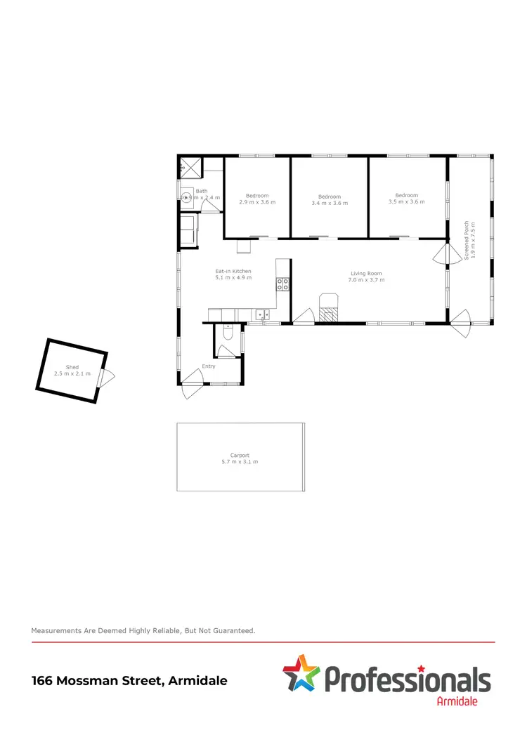 Floorplan of Homely house listing, 166 Mossman Street, Armidale NSW 2350