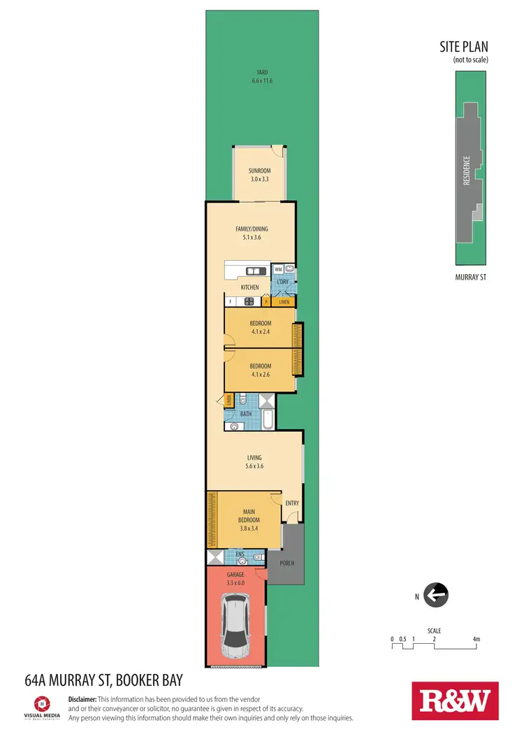 Floorplan of Homely semi-detached listing, 64A Murray Street, Booker Bay NSW 2257