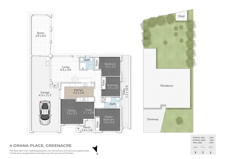 Floorplan of Homely house listing, 4 Orana Place, Greenacre NSW 2190