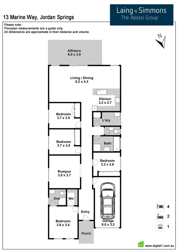Floorplan of Homely house listing, 13 Marine Way, Jordan Springs NSW 2747