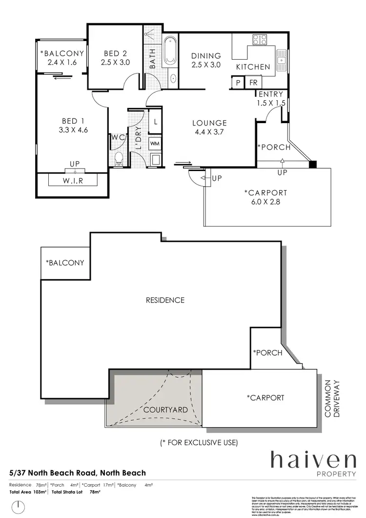 Floorplan of Homely villa listing, 5/37 North Beach Road, North Beach WA 6020