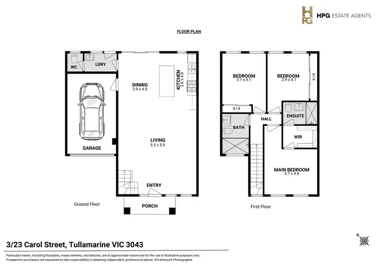 Floorplan of Homely townhouse listing, 3/23 Carol Grove, Tullamarine VIC 3043