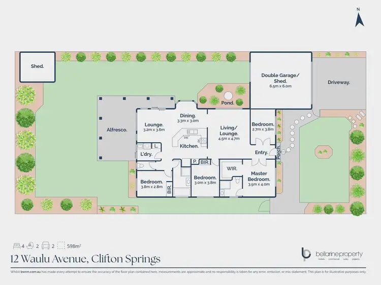 Floorplan of Homely house listing, 12 Waulu Avenue, Clifton Springs VIC 3222