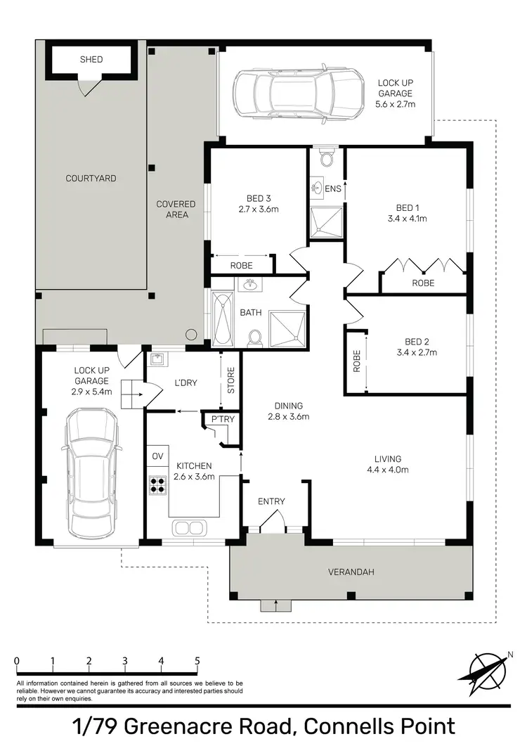 Floorplan of Homely villa listing, 1/79 Greenacre Road, Connells Point NSW 2221