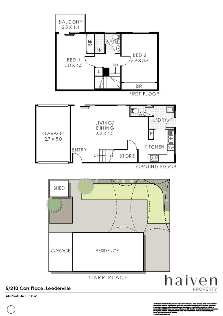 Floorplan of Homely townhouse listing, 5/210 Carr Place, Leederville WA 6007