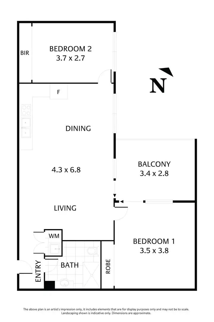 Floorplan of Homely apartment listing, 2/119 Buckley Street, Essendon VIC 3040