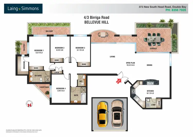 Floorplan of Homely apartment listing, 4/3 Birriga Road, Bellevue Hill NSW 2023