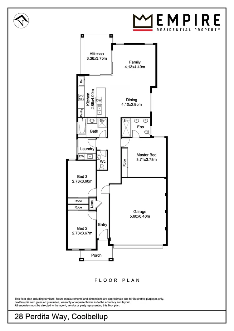 Floorplan of Homely house listing, 28 Perdita Way, Coolbellup WA 6163