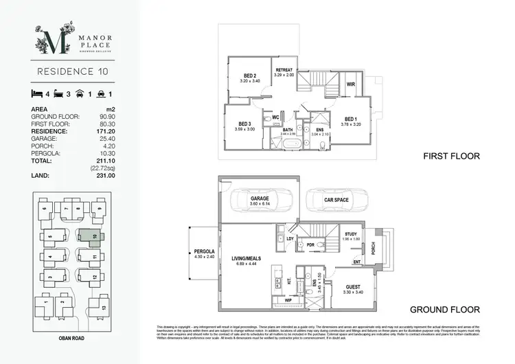 Floorplan of Homely townhouse listing, Lot 10/80-82 Oban Road, Ringwood VIC 3134
