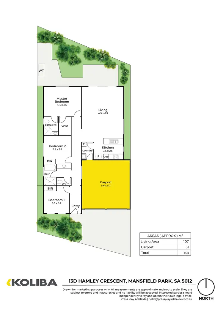 Floorplan of Homely house listing, 13D Hamley Crescent, Mansfield Park SA 5012