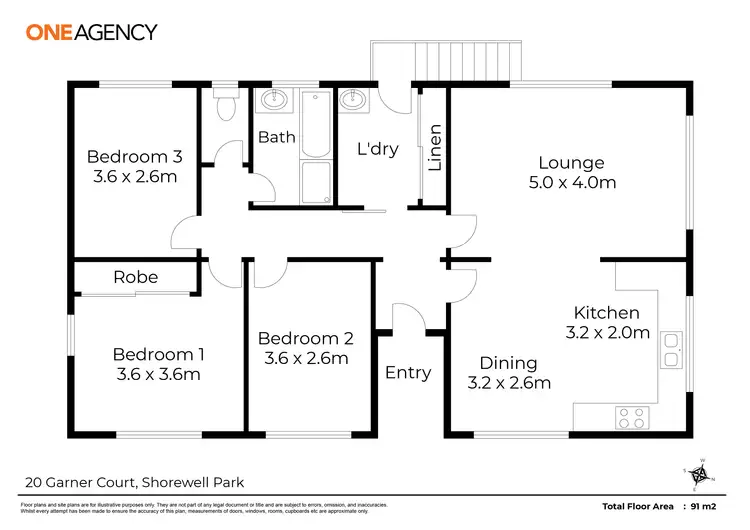 Floorplan of Homely house listing, 20 Garner Court, Shorewell Park TAS 7320