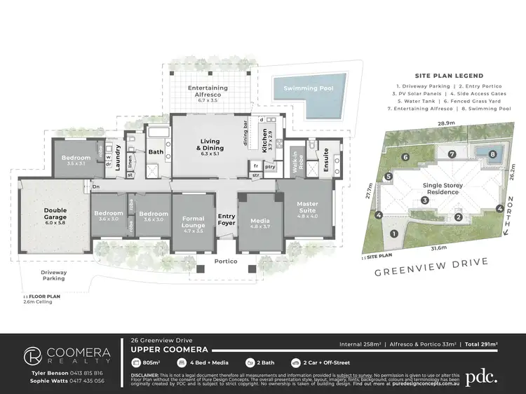 Floorplan of Homely house listing, 26 Greenview Drive, Upper Coomera QLD 4209