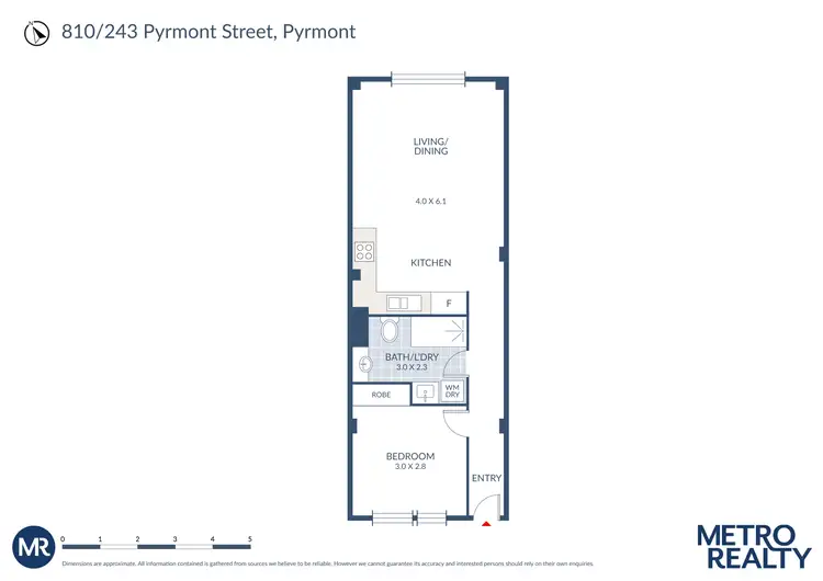 Floorplan of Homely apartment listing, 810/243 Pyrmont Street, Pyrmont NSW 2009