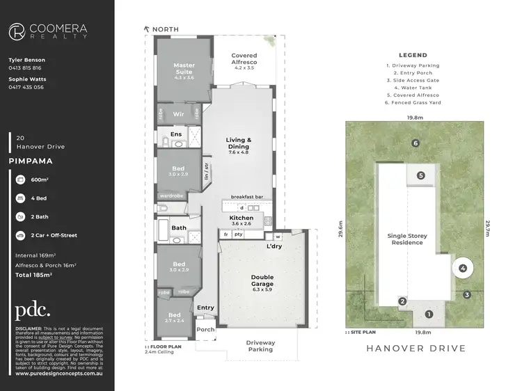 Floorplan of Homely house listing, 20 Hanover Drive, Pimpama QLD 4209