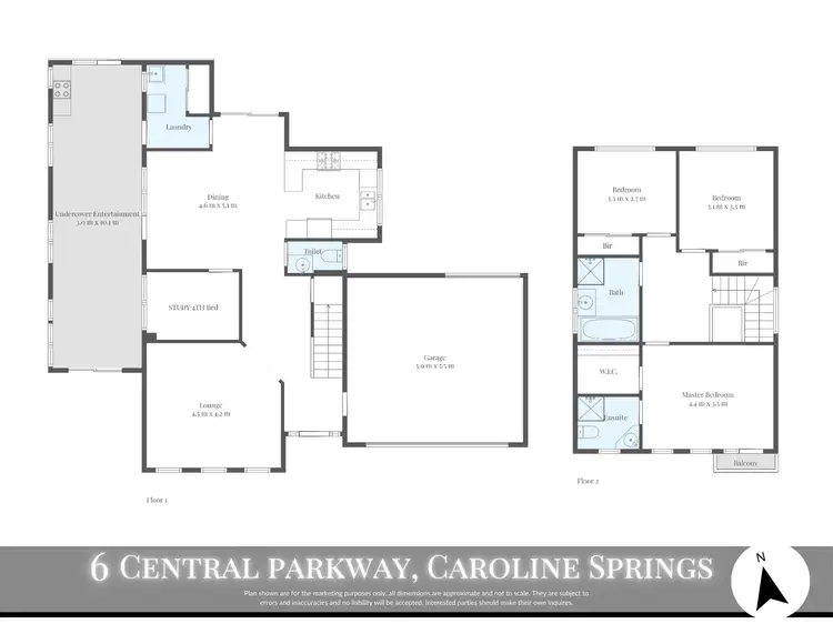 Floorplan of Homely house listing, 6 Central Parkway, Caroline Springs VIC 3023
