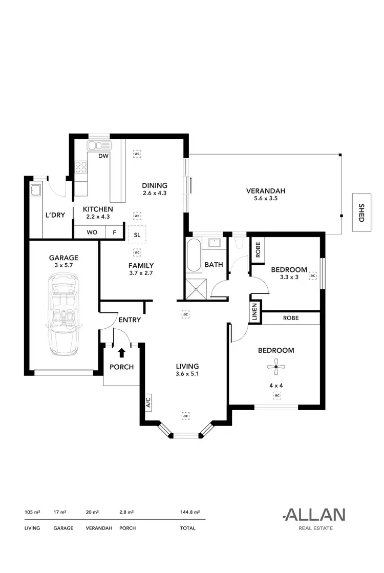 Floorplan of Homely unit listing, 2/6 Cambridge Terrace, Brighton SA 5048