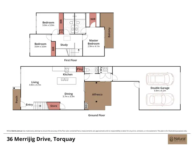 Floorplan of Homely townhouse listing, 36 Merrijig Drive, Torquay VIC 3228